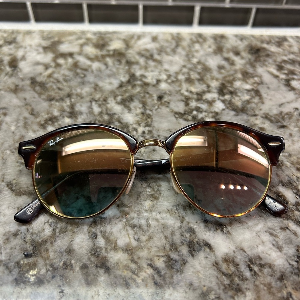 Ray-Ban Clubround @Collection in Havana Tortoise w/ Brown/Gold mirror lenses